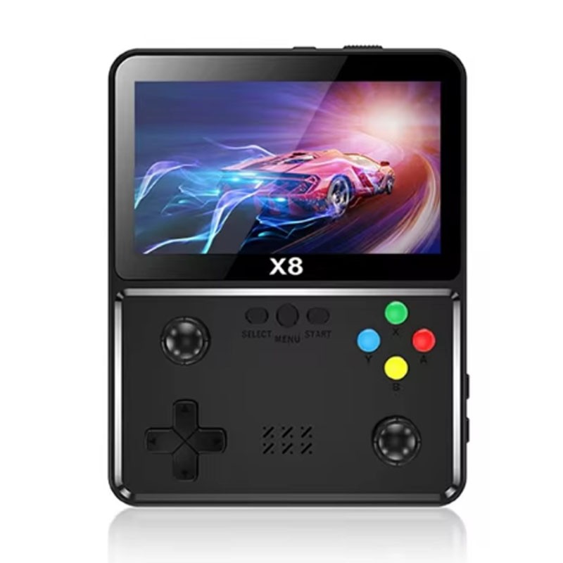 X8 kézi játékkonzol Retro Nosztalgikus játékkonzol 4,3 hüvelykes képernyővel, 1500 mAh lítium akkumulátoros játékvezérlővel, 480x800 Game Console