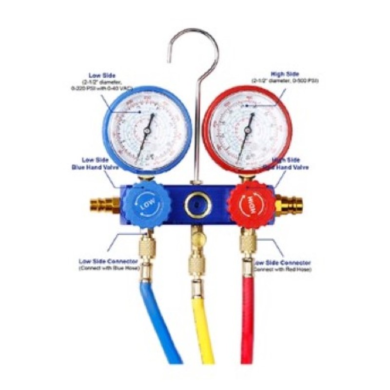 Haina HA-2103 klímaszerelő nyomásellenőrző készlet 2500 psi hűtőközeg vizsgálathoz