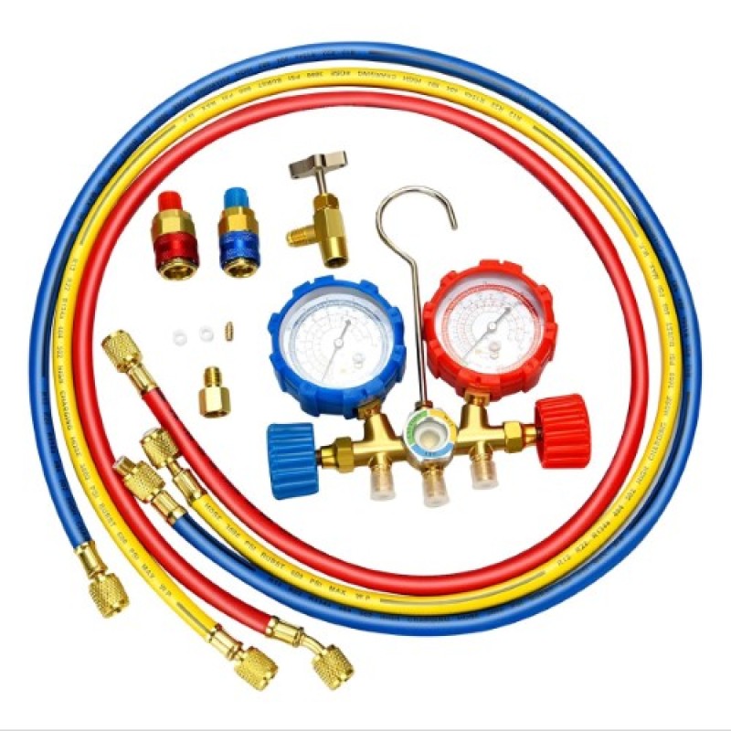 Haina HA-2103 klímaszerelő nyomásellenőrző készlet 2500 psi hűtőközeg vizsgálathoz