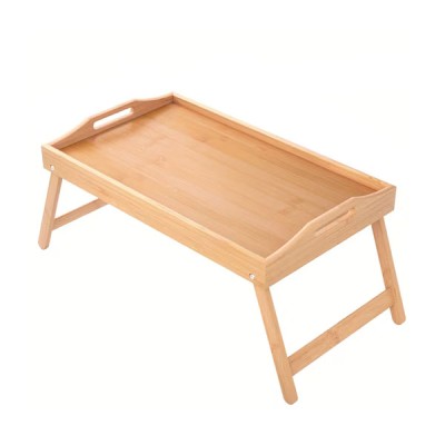 Bambusz ágytálca – összecsukható lábakkal (50 × 30 × 23,5 cm)