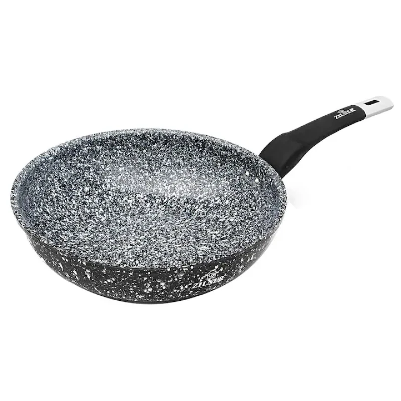 Wok Serpenyő 30 cm – Alumínium, Gránit Bevonattal Indukciós - ZILNER ZL-7904