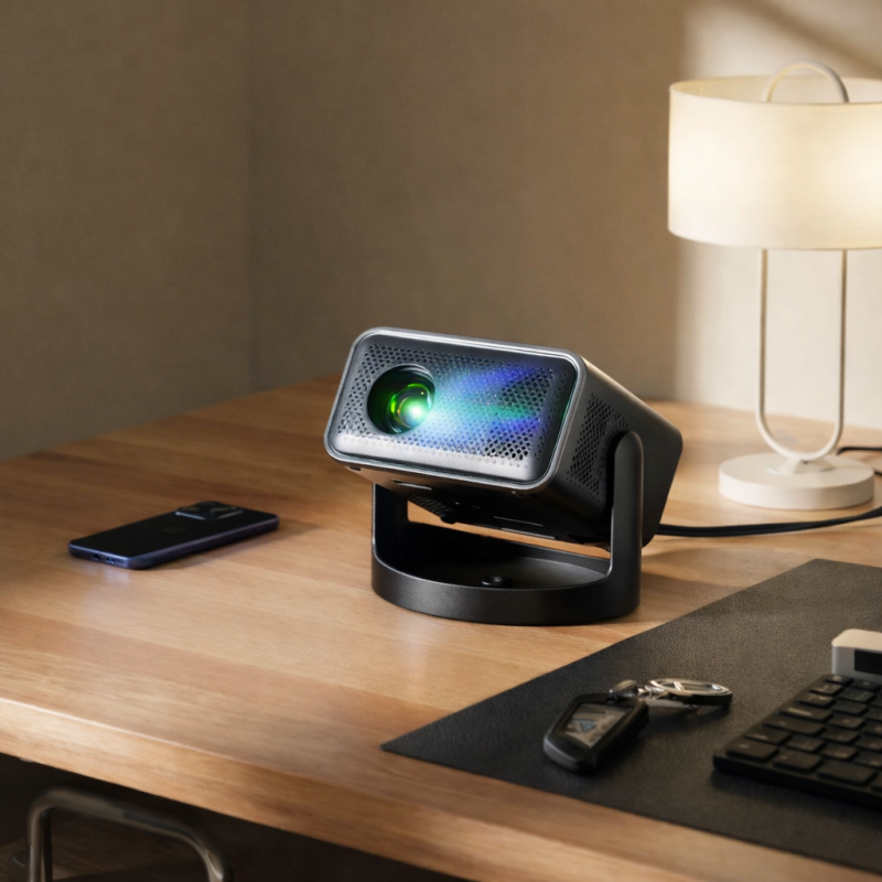 Android 12 WiFi Elektromos Fókusz Projektor S26 – Hordozható 4K Támogatású Mini Okos Projektor Otthoni Mozizáshoz