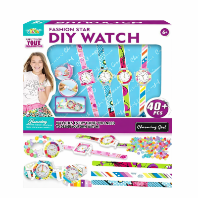 Csináld magad – Órakarkötő készlet lányoknak (40 db-os)