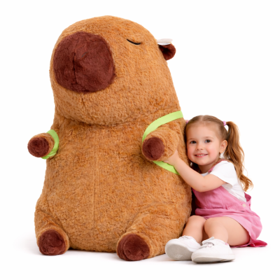 Óriás Capybara plüss teknősbéka hátizsákkal (110 cm)