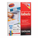 DataLine Esselte fehér etikett címke A4, 40db x 100 lap /cs (52,5 x 29,7mm) 36824