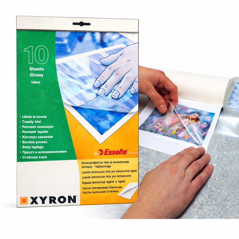 Átlátszó öntapadós füzetborító fólia XYRON Esselte A4-es(229x305mm) 10db/ cs 384940 (kézi)