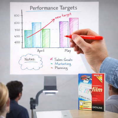 DataLine Esselte írásvetítő fólia kézíráshoz A4 50 lap/dob *57177*