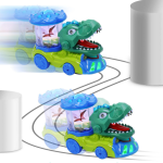 Interaktív dinoszaurusz szállító játék autó – automatikus mozgásokkal, hangokkal és fényekkel