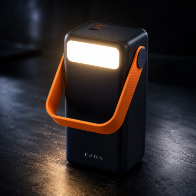 EZRA PR138 powerbank 40000mAh – nagy kapacitású hordozható gyorstöltő LED lámpával és Type-C csatlakozóval