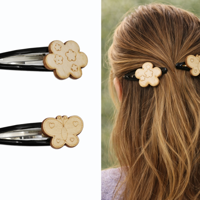 Mintás Komodo hajcsat - 2db