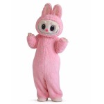 Labubu stílusú rózsaszín nyuszi jelmez – extra puha és cuki megjelenés