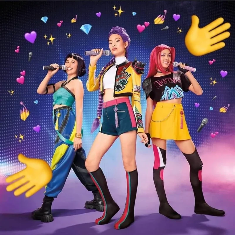 K-Pop Demonvadász Mira jelmez parókával – gyerek cosplay szett