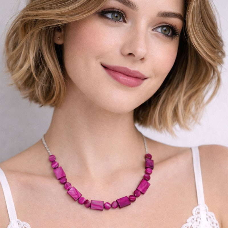 Rózsaszín nyaklánc