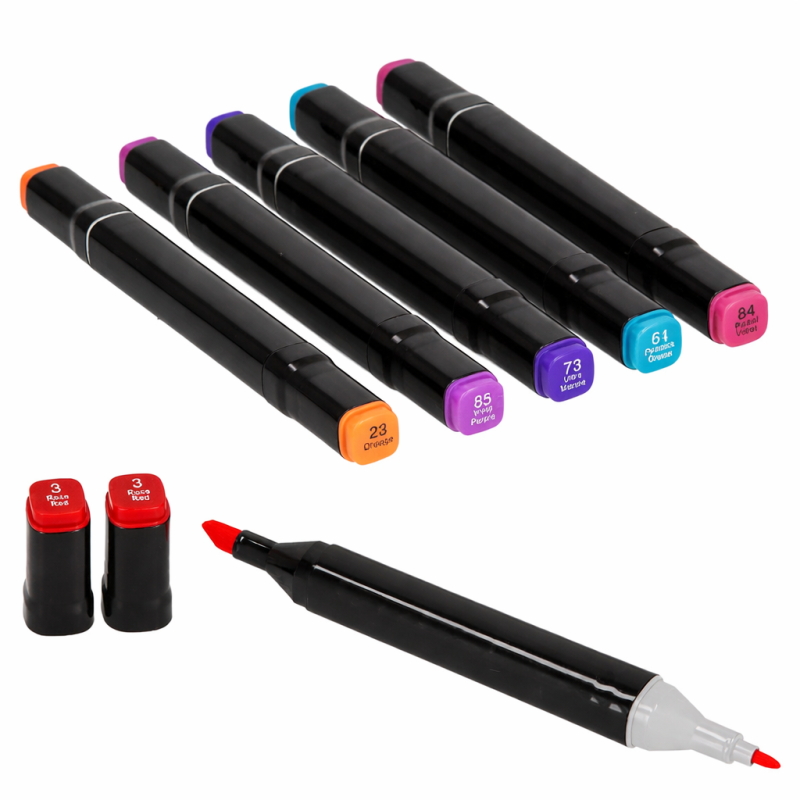 Alkoholos Markerek 120 db – Kétoldalas Filctoll Szett Táskával