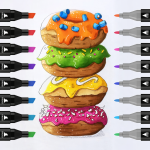 Alkoholos Markerek 120 db – Kétoldalas Filctoll Szett Táskával