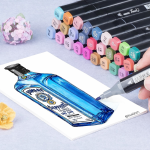 Alkoholos Markerek 120 db – Kétoldalas Filctoll Szett Táskával