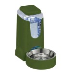 Kisállat automata itató rozsdamentes acél tállal – 3,8 L | Zöld