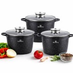 Alumínium edénykészlet – 6 részes márvány bevonattal - KlönBerg KB-4038