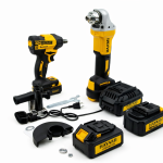 Hayami Sarokcsiszoló és Ütve Csavarozó Készlet – 2×88V Akkumulátorral HA-1017