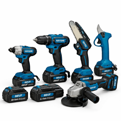 Hayami 5 részes akkus szerszámkészlet 88V HA-1022 – Profi erő egyetlen készletben