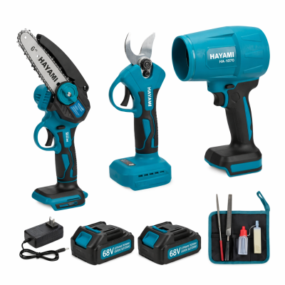 HAYAMI HA-1070 Akkumulátoros Kerti Szerszám Szett – 3 az 1-ben, 68V, Vezeték Nélküli