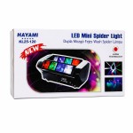 Spider LED Moving Head RGBW – 8×3W DMX512 Zenevezérelt LED Színpadi Fény HAYAMI KL25-120