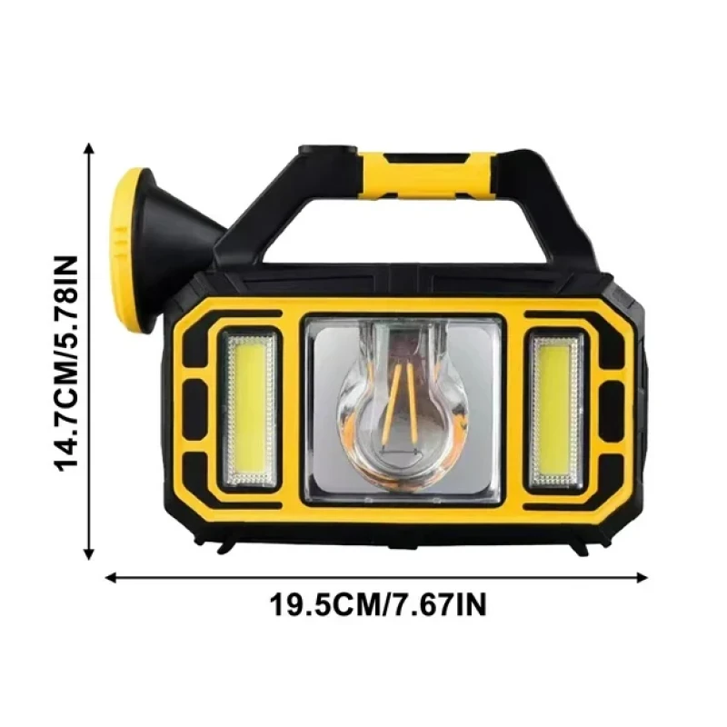 Többfunkciós napelemes hordozható LED reflektor  HS-8036-1-A