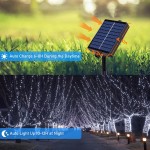 SNAKE EZÜST Solar Napelemes Hidegfehér Kerti Fényfüzér 12 m 300 LED KE23-524