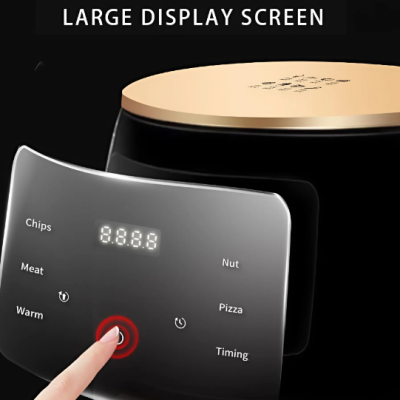 KIMIYO AIR FRYER 6L – 2400W – LCD kijelzős- Forrólevegős sütő – Többféle sütési funkció