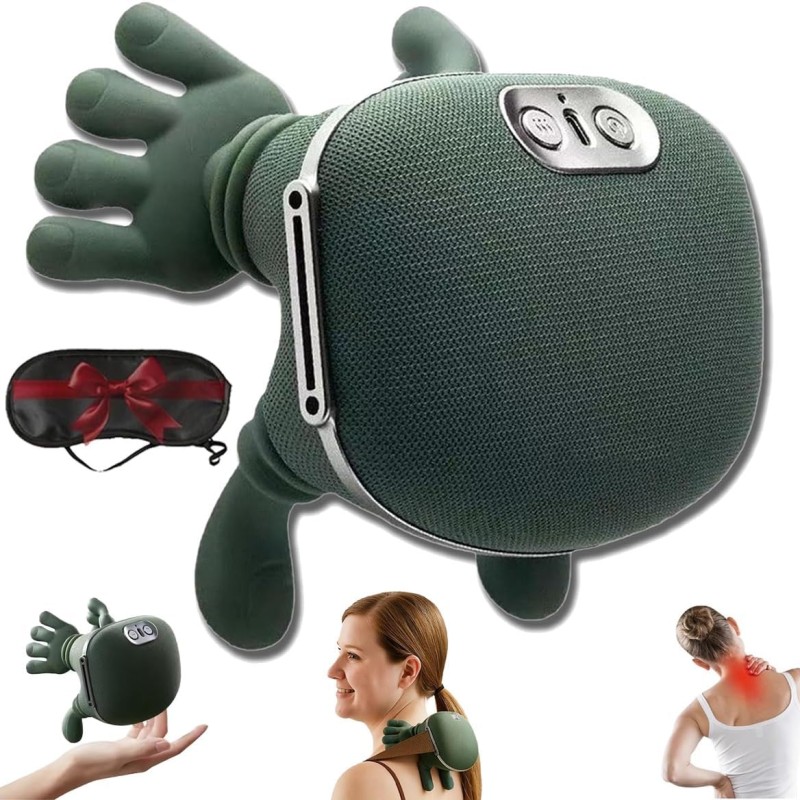 assage FH-670 Nyak- és Vállmasszírozó – 4D Biomimetikus, Fűthető Masszírozó (Zöld)
