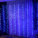 LED Fényfüggöny 8 üzemmód 2m x 2m 200 LED-es Kék