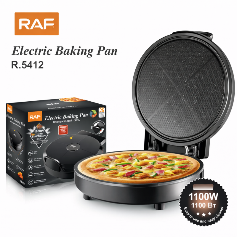 Elektromos Pizzasütő és Asztali Grill (1100W) RAF R.5412