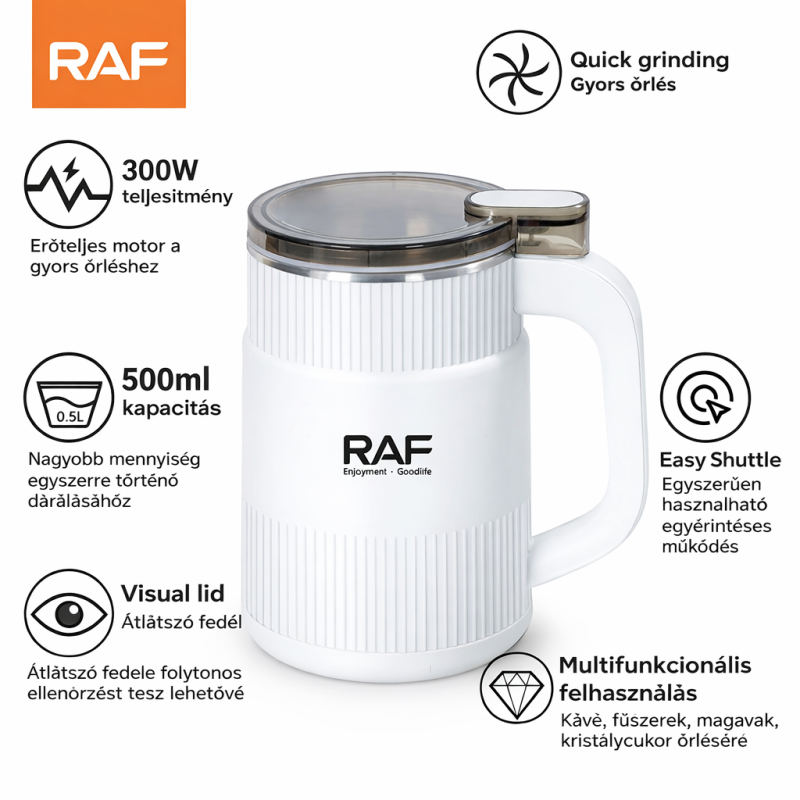 Elektromos Daráló – 300W, 500 ml - RAF R.7143