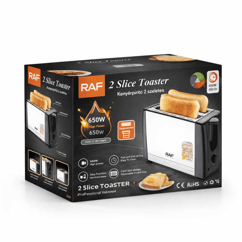 2 Szeletes kenyérpirító – 650W - RAF R.2103