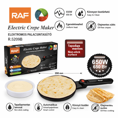 Elektromos Palacsintasütő – 650W - RAF R.5209B