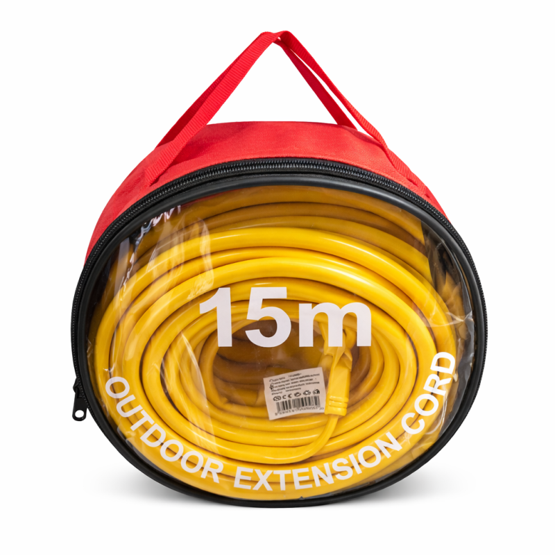 15 m-es kültéri hosszabbító kábel Sárga