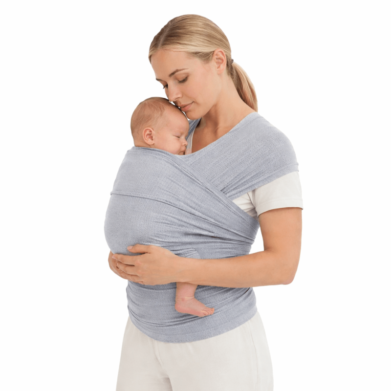 Ergonomikus babahordozó kendő – elöl hordozható