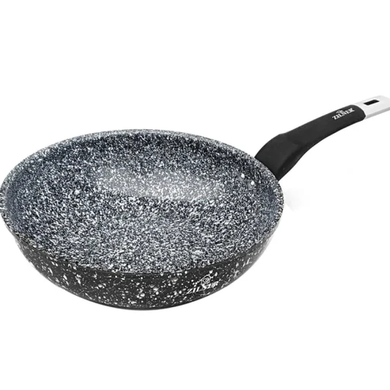Wok Serpenyő 28 cm – Gránit Bevonattal, Indukciós, ZILNER ZL-7903