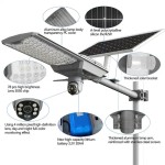 Solar Street Light kamerával 4G Wifi 4K kültéri napelemes figyelő lámpa 600W CCTV vezeték nélküli SPM-TK01