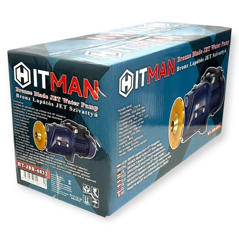 Hitman HT-JSM-6832BZ Kerti JET Szivattyú, BRONZ lapátos, 2750W teljesítmény