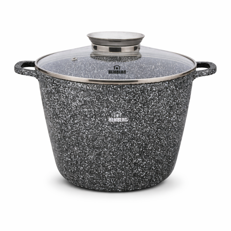 Mély fazék – 14L, 32 cm, Kerámia Márvány Bevonattal, Hemberg HB-7032