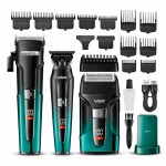 VGR V-694 Rechargeable Combo Kit – Professzionális hajvágó és szakállvágó szett LED kijelzővel