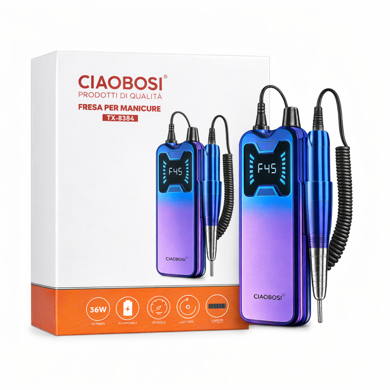 CIAOBOSI TX-8384 Elektromos Manikűr Csiszológép – 36W, Professzionális Körömcsiszoló