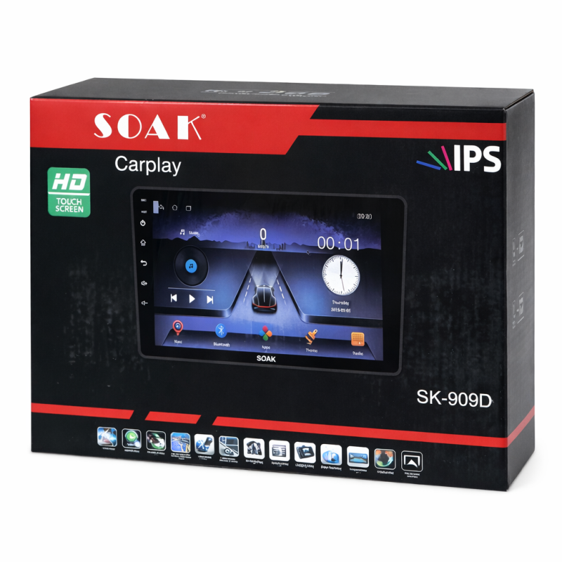 SOAK SK-909D 9" Android multimédia fejegység (4GB RAM / 64GB ROM)