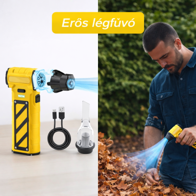 Turbo Fan Jet Kézi Légfúvó Ventilátor és Porszívó – 110 000 RPM, 8000 mAh