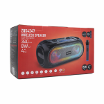 ZQS4217 Bluetooth Karaoke Hangszóró Mikrofonnal – 8W x2, RGB LED, 3600 mAh