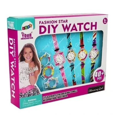 Csináld magad – Órakarkötő készlet lányoknak (40 db-os)