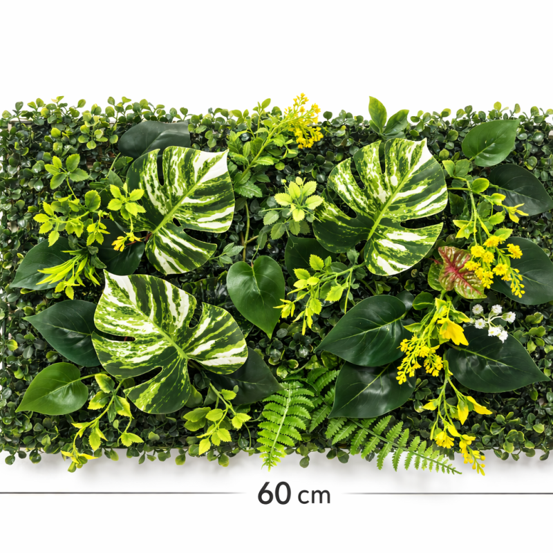 Műnövény Falpanel 60x40 cm – Monstera Green