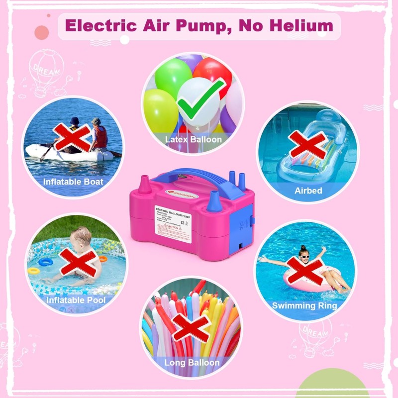 Lufi pumpa, elektromos, 600 w, 110v 2 fejes, pink