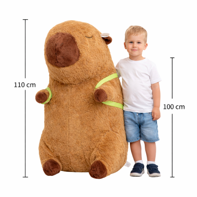 Óriás Capybara plüss teknősbéka hátizsákkal (110 cm)